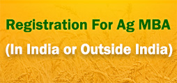 Registration For Ag MBA in India or Outside India.